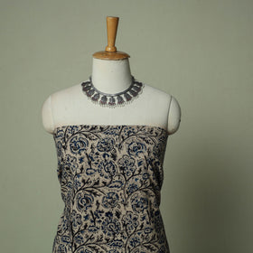 Pedana Kalamkari Hand Block Print Natural Dyed Cotton 3pc Unstitched Dress Material Suit Set 25