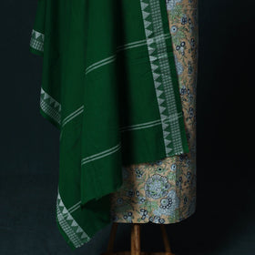 Sanganeri Hand Block Print Cotton 2pc Unstitched Dress Material Kurta Set with Jewellery Set 19