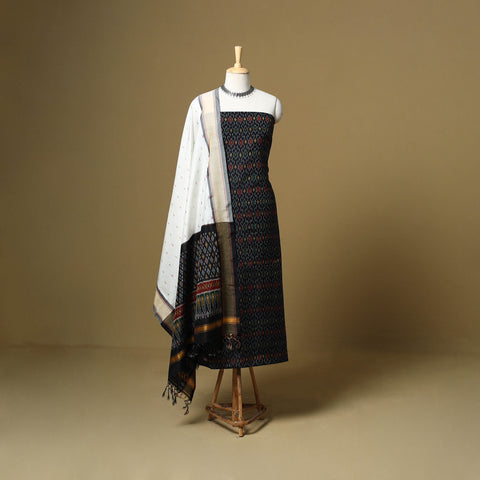 Handloom Sico Pochampally Ikat 2pc Unstitched Dress Material 19
