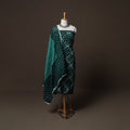 Green - Kutch Tie-Dye Cotton Satin 3pc Unstitched Bandhani Dress Material Suit Set 31
