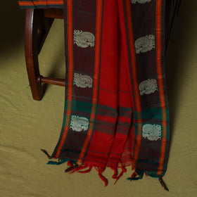 Dharwad Woven Cotton 3pc Unstitched Dress Material Suit Set with Border 02