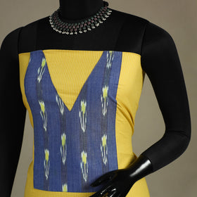 Yellow Unstitched Plain Cotton Kurta Material