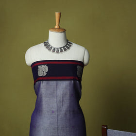 Dharwad Woven Cotton 3pc Unstitched Dress Material Suit Set with Border 05