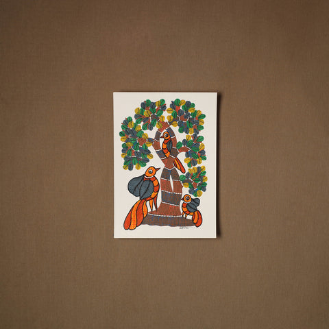 Multicolor - original folk art gond painting by choti tekam