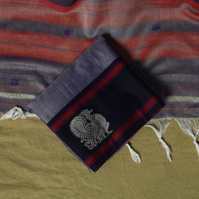 Dharwad Woven Cotton 3pc Unstitched Dress Material Suit Set with Border 05