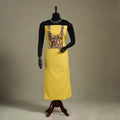 Yellow Unstitched Plain Cotton Kurta Material