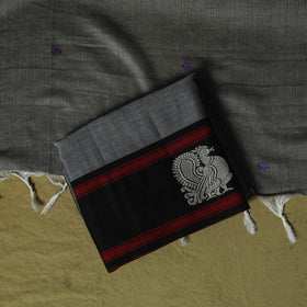 Dharwad Woven Cotton 3pc Unstitched Dress Material Suit Set with Border 09