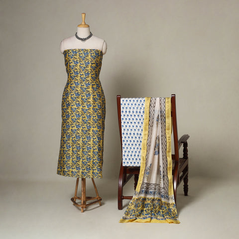 3pc maheshwari silk unstitched sanganeri dress material 01