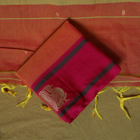 Dharwad Woven Cotton 3pc Unstitched Dress Material Suit Set with Border 11