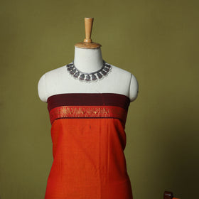 Dharwad Cotton 3pc Unstitched Dress Material Suit Set with Woven Zari Border 21