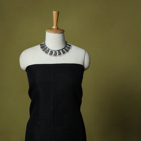 Black - Dharwad Cotton 3pc Unstitched Dress Material Suit Set 25