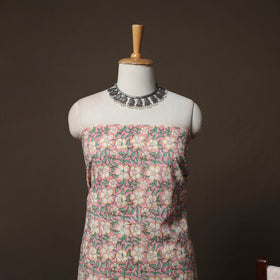 Pink - Sanganeri Hand Block Print Cotton 3pc Unstitched Dress Material Suit Set 51