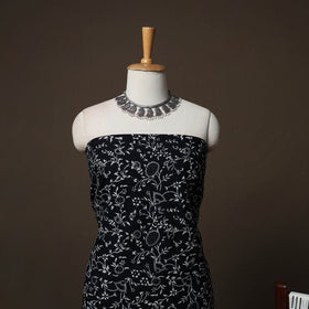 Black - Sanganeri Hand Block Print Cotton 3pc Unstitched Dress Material Suit Set 53