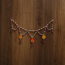 Banaras handpainted wooden & terracotta toran 01