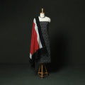 Black - Pochampally Ikat Cotton 3pc Unstitched Dress Material Suit Set 01