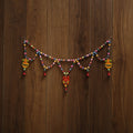 Banaras handpainted wooden & terracotta toran 05