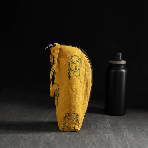 Yellow - Handmade 1L Water Bottle Cover with Zipper 26