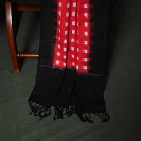 Black - Pochampally Ikat Cotton 3pc Unstitched Dress Material Suit Set 05