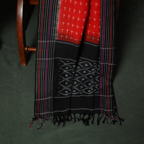 Black - Pochampally Ikat Cotton 3pc Unstitched Dress Material Suit Set 04