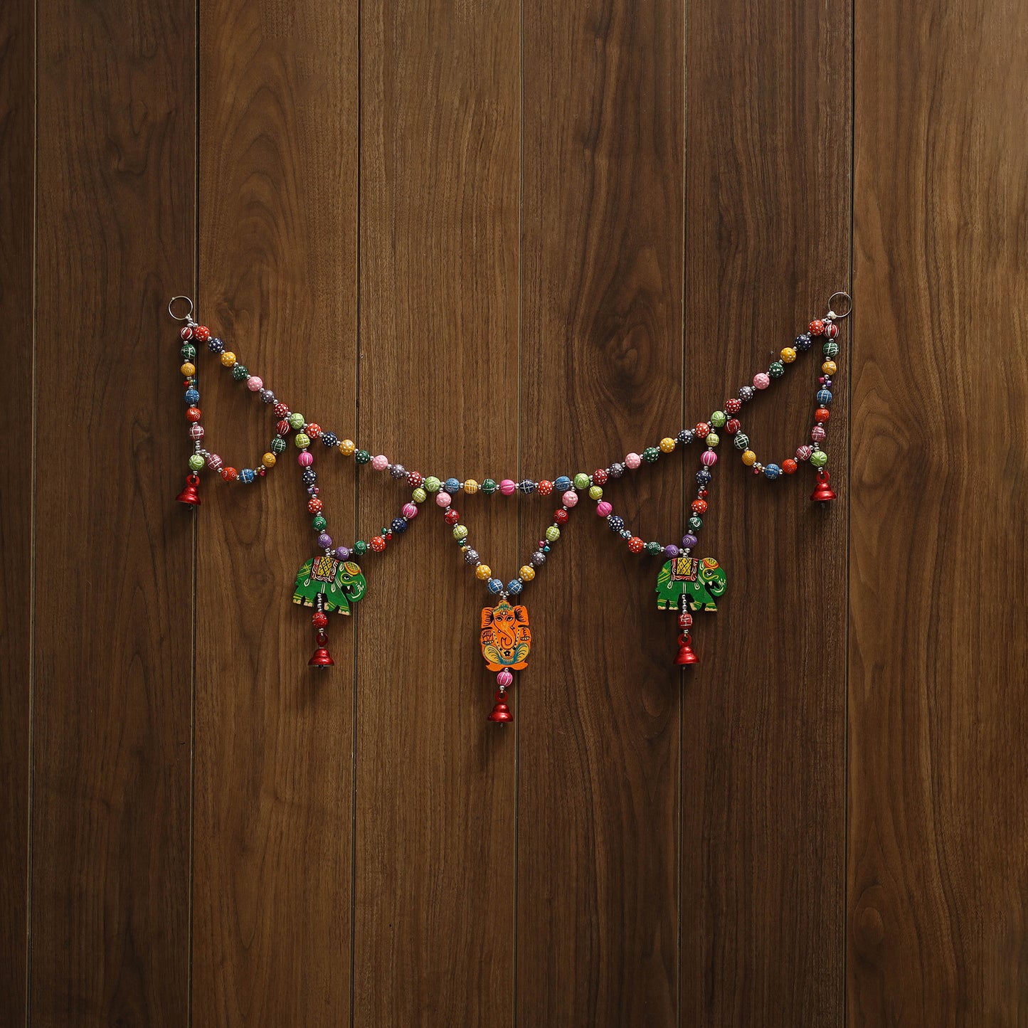 Banaras handpainted wooden & terracotta toran 04