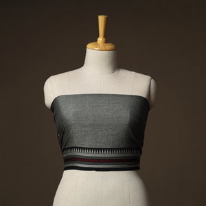 Grey - Dharwad Weave Cotton Blouse Piece 04