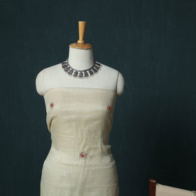 3pc Gota Patti Work Kota Doria Cotton Unstitched Dress Material Suit Set 12