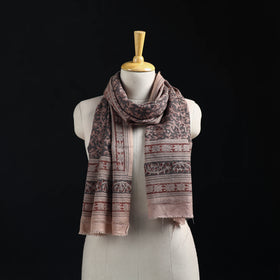 Merino Wool Stole in Pedana Kalamkari Block Prints 03