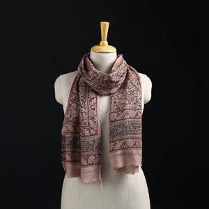 Merino Wool Stole in Pedana Kalamkari Block Prints 09