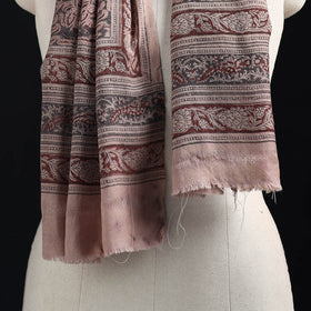 Merino Wool Stole in Pedana Kalamkari Block Prints 10