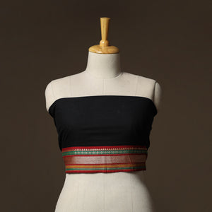 Black - Dharwad Weave Cotton Blouse Piece 21