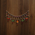 Banaras handpainted heavy wooden & terracotta toran 08