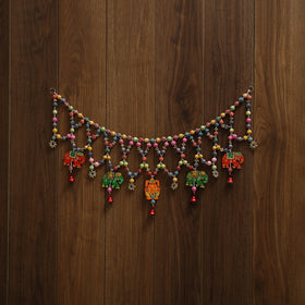 Banaras handpainted heavy wooden & terracotta toran 08