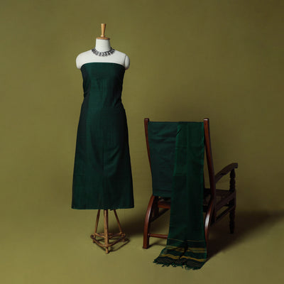 Dharwad Cotton 3pc Unstitched Dress Material Suit Set 26