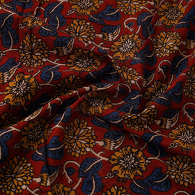 Multicolor Cotton Kalamkari Print Fabric