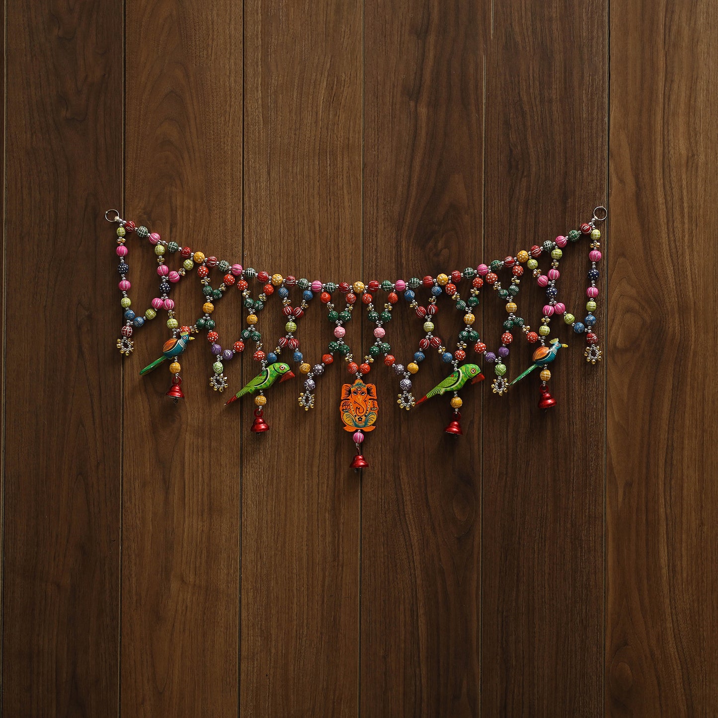 Banaras handpainted heavy wooden & terracotta toran 11