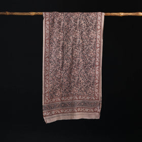 Merino Wool Stole in Pedana Kalamkari Block Prints 09
