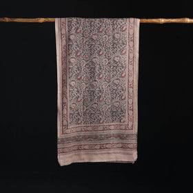 Merino Wool Stole in Pedana Kalamkari Block Prints 06