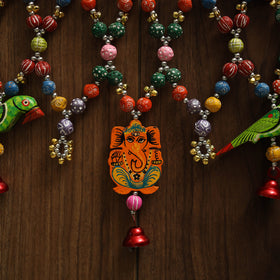 Banaras handpainted heavy wooden & terracotta toran 11