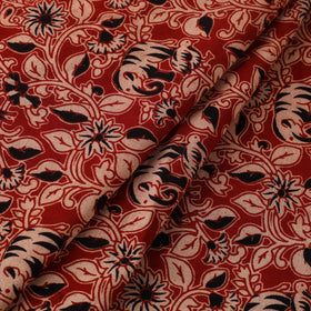 Buy Brown Cotton Kalamkari Print Fabric