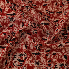 Buy Brown Cotton Kalamkari Print Fabric