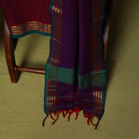 Dharwad Cotton 3pc Unstitched Dress Material Suit Set with Woven Zari Border 30