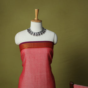 Dharwad Cotton 3pc Unstitched Dress Material Suit Set with Woven Zari Border 31