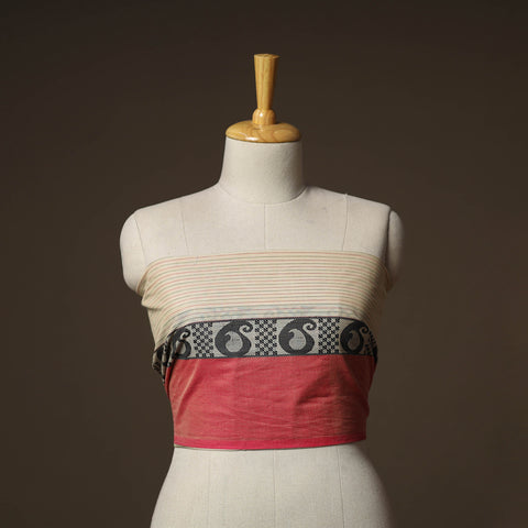 Beige - Kanchipuram Weave Cotton Blouse Piece 57