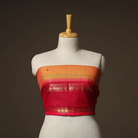 Orange - Kanchipuram Weave Cotton Blouse Piece 59