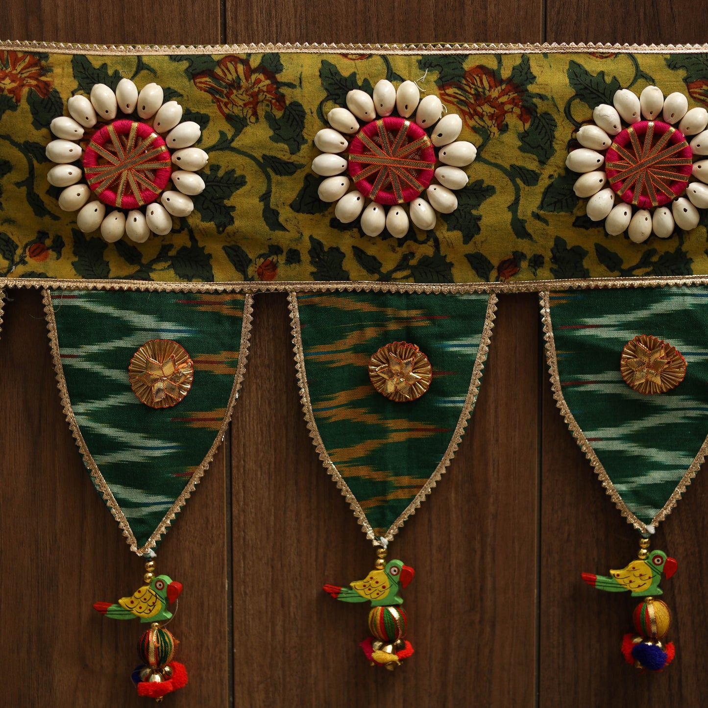 Handmade fabric toran for festive decor 01 - handcrafted
