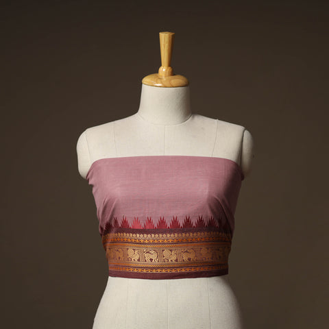 Peach - Kanchipuram Weave Cotton Blouse Piece 65