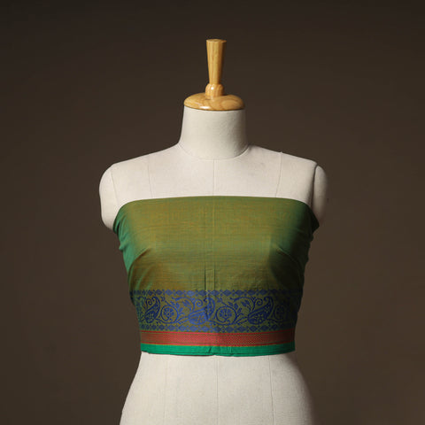 Green - Kanchipuram Weave Cotton Blouse Piece 66