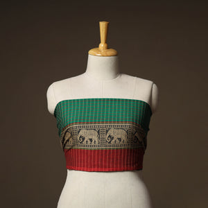 Green - Kanchipuram Weave Cotton Blouse Piece 69