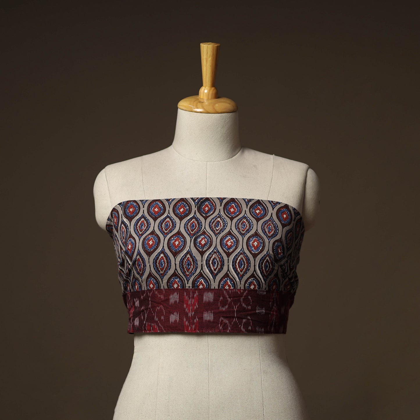 Bagru Hand Block Print Natural Dyed Cotton Blouse Piece 82