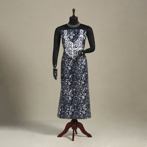 Black - batik patchwork cotton unstitched kurta material